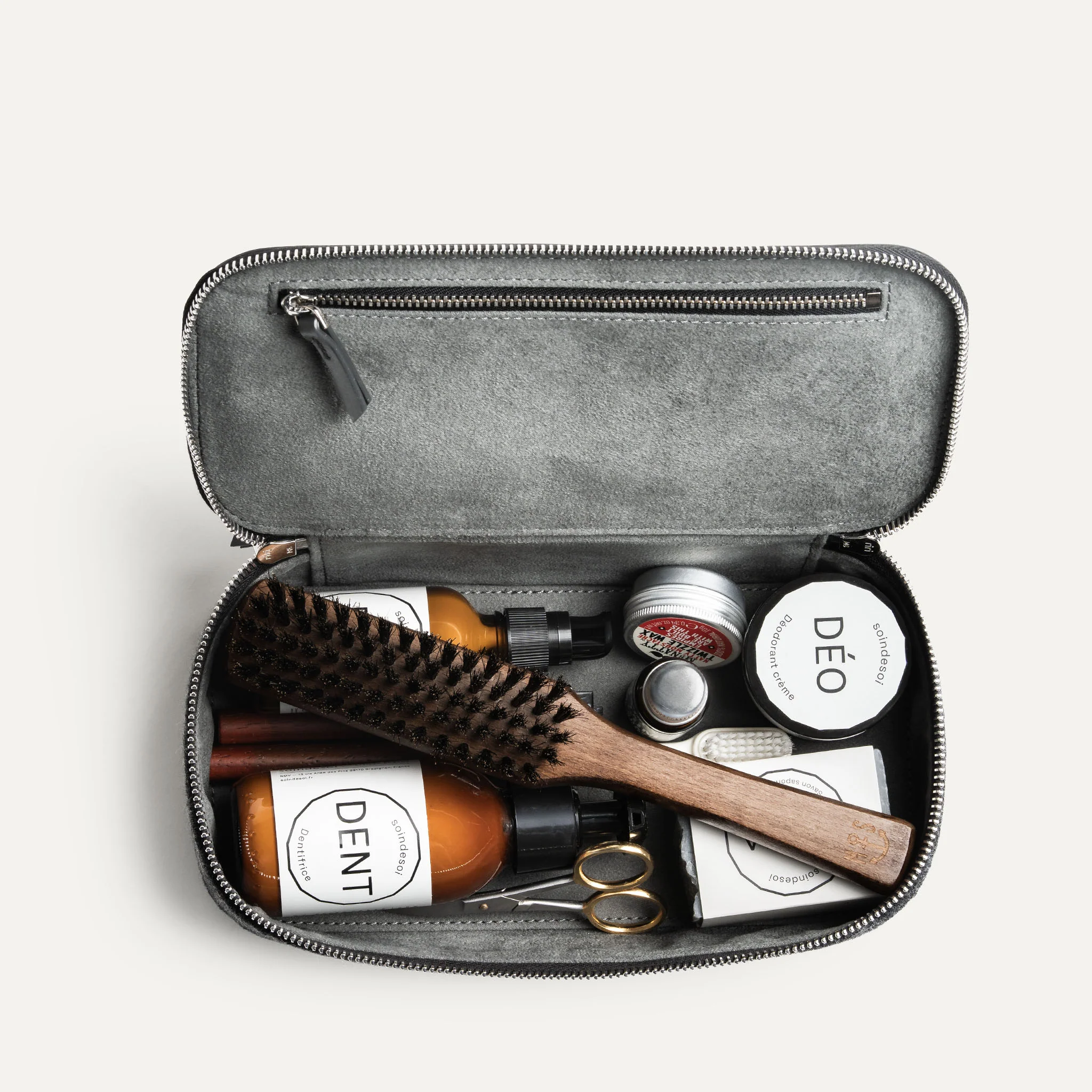 Trousse de toilette ~ JULIET II - NOIR & COGNAC - Image 12