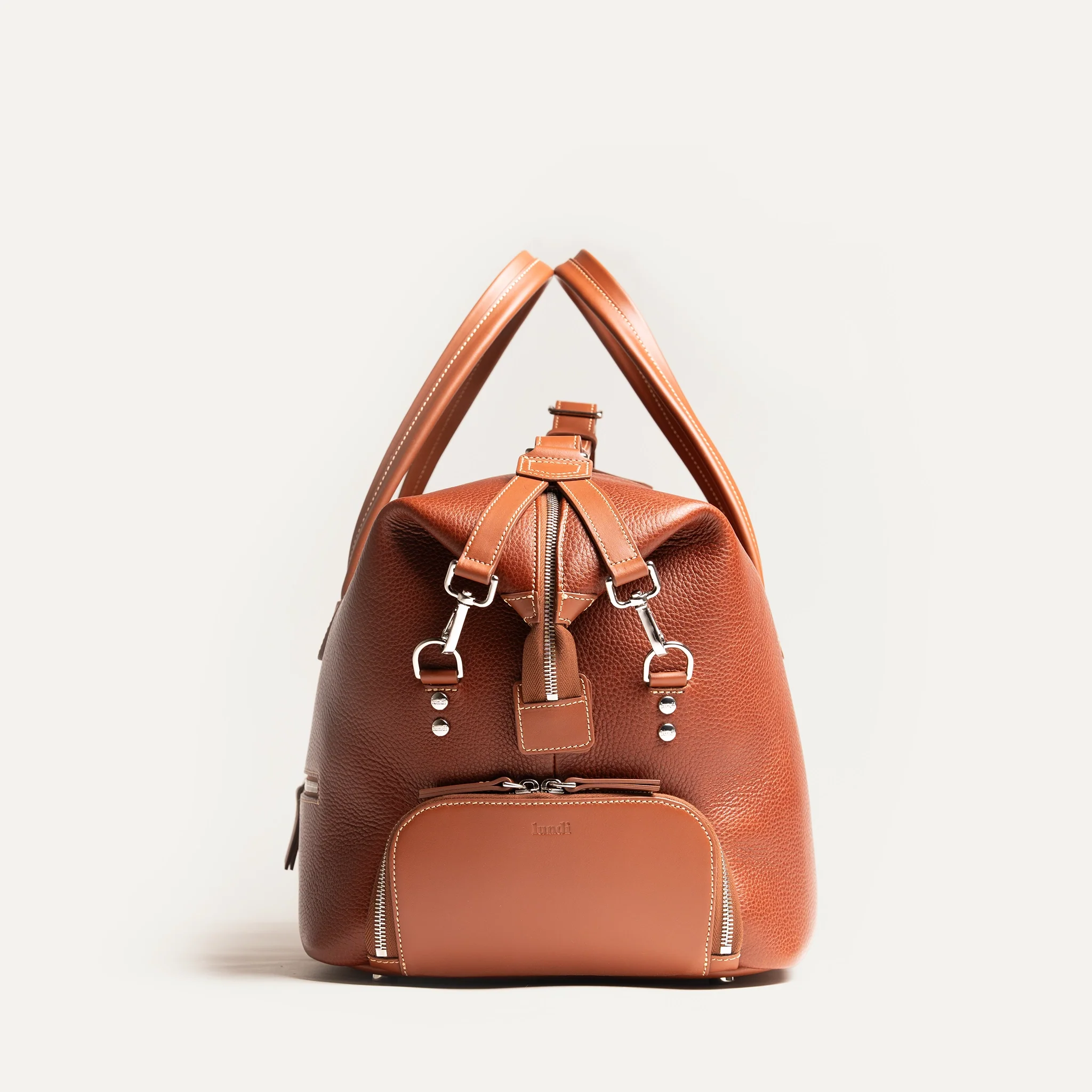 Sac week-end cuir ~ WILSON - COGNAC - Image 5