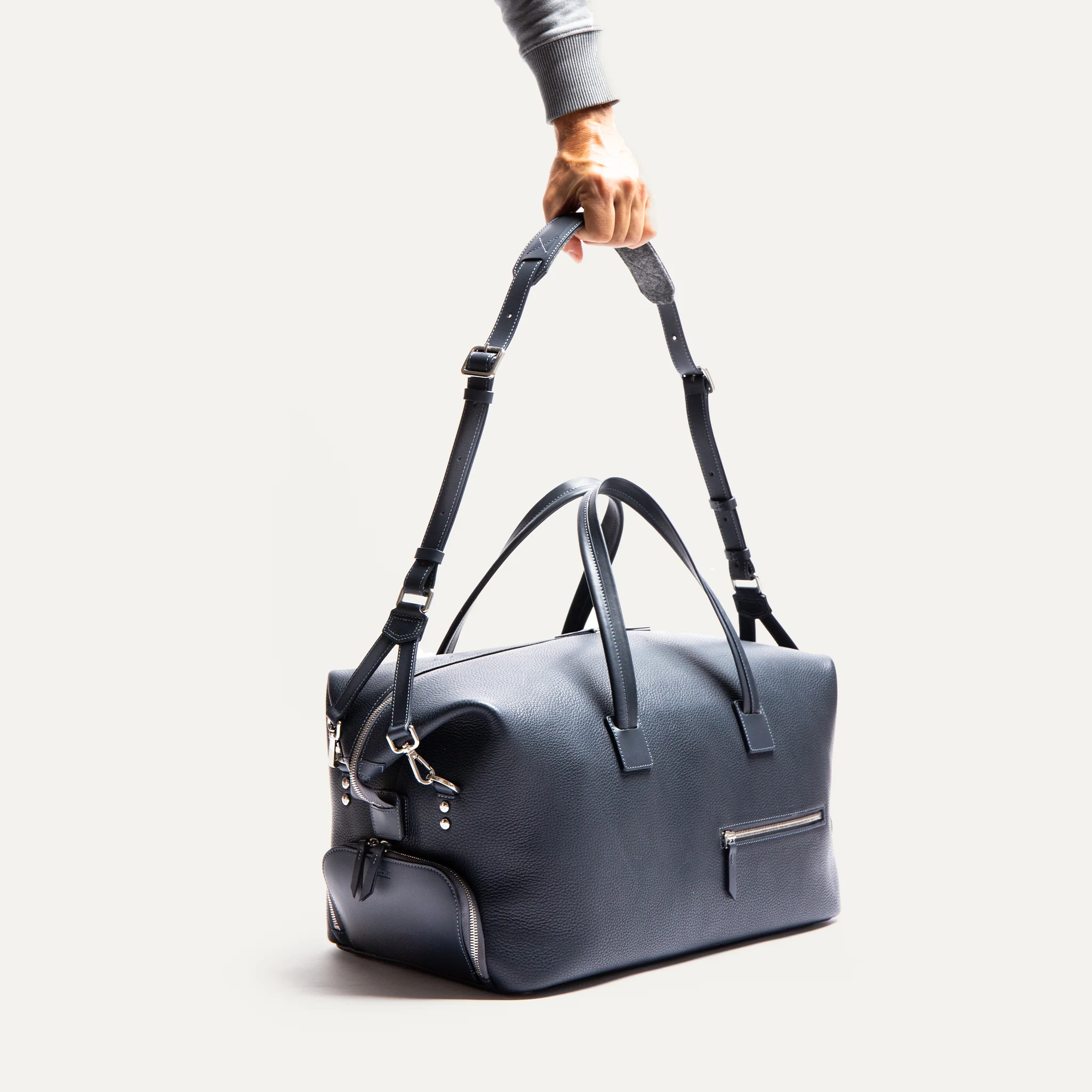 Sac week-end cuir ~ WILSON - MARINE - Image 3